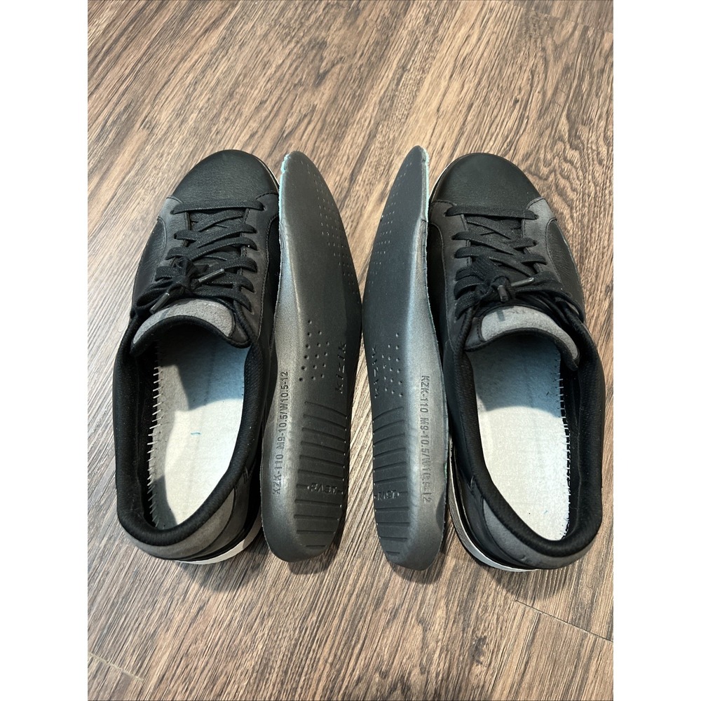 Kizik Vegas Black Leather Sneakers Unisex Men's 9.5 Woman's 10.Casual Shoes - Picture 8 of 8